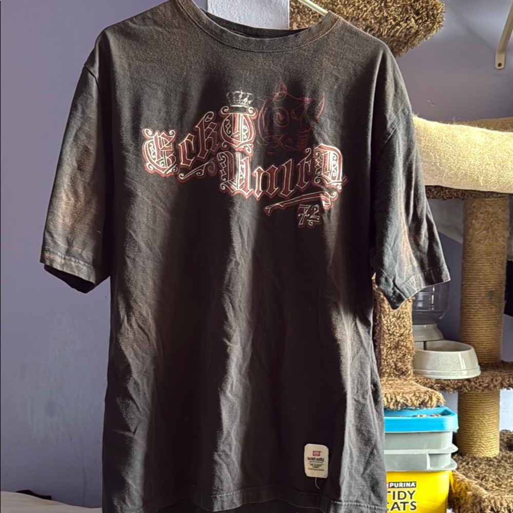 Ecko Unlimited Black Short Sleeve Tee with Graphic Design